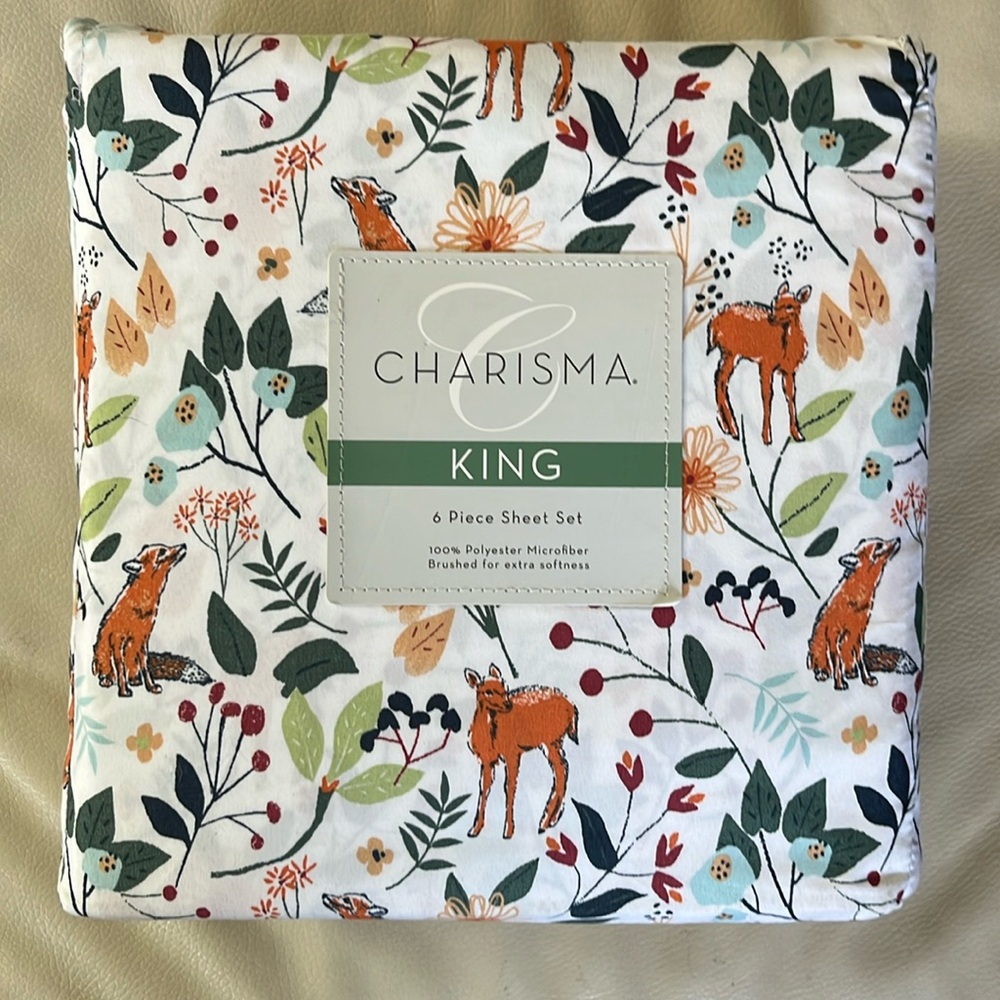 Charisma 6 piece king size sheets set